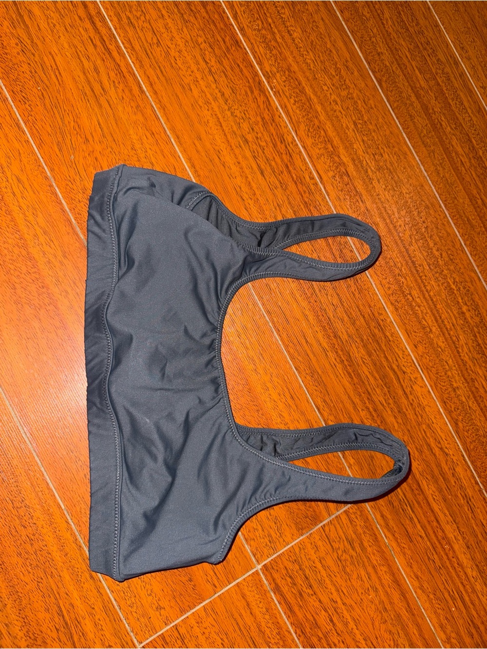 SKIMS Sport Swim Top in Dark Gray - Comfortable Support